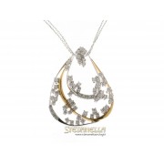CHIMENTO collana oro bianco e rosa con diamanti referenza 82172659 new